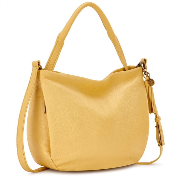 🆕 The Sak pebbled leather yellow crossbody bag - Picture 2 of 8